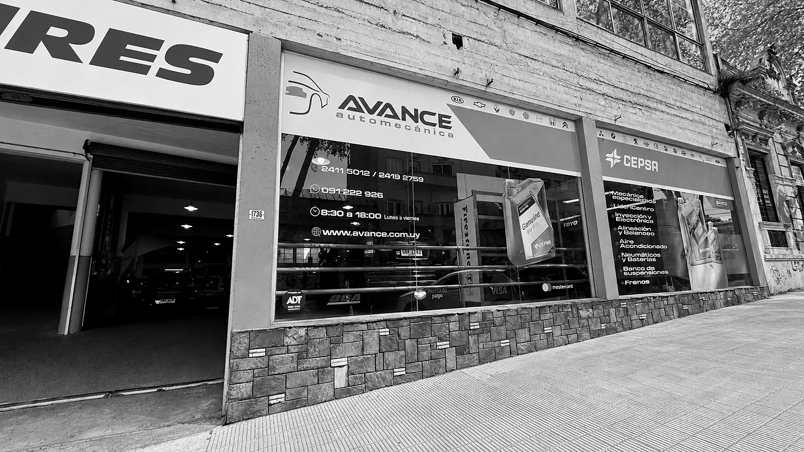 Vidriera de AVANCE Automecánica